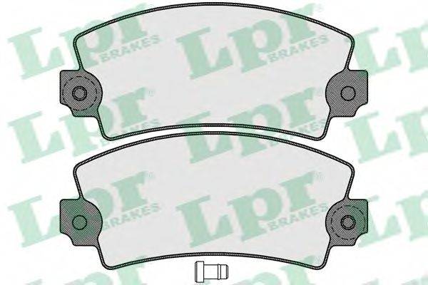 LPR 05P117 Комплект гальмівних колодок, дискове гальмо