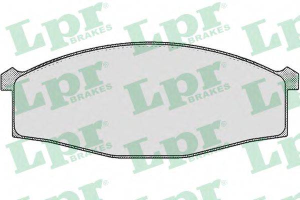 LPR 05P451 Комплект гальмівних колодок, дискове гальмо