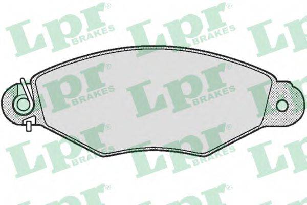 LPR 05P661 Комплект гальмівних колодок, дискове гальмо