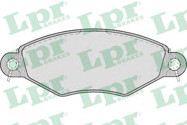 LPR 05P708 Комплект гальмівних колодок, дискове гальмо