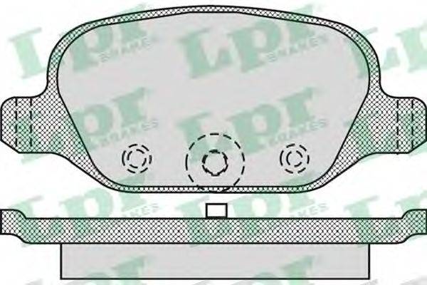 LPR 05P872 Комплект гальмівних колодок, дискове гальмо