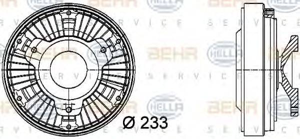 HELLA 8MV376729481 Зчеплення, вентилятор радіатора