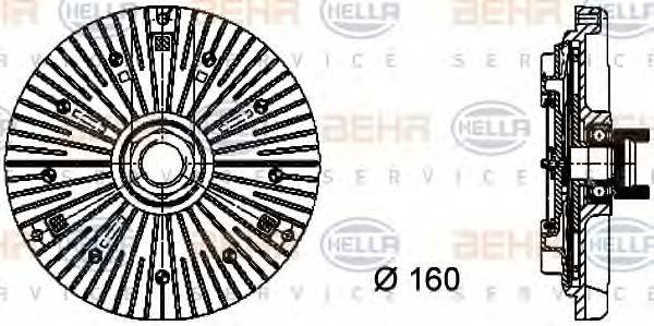 HELLA 8MV376732111 Зчеплення, вентилятор радіатора