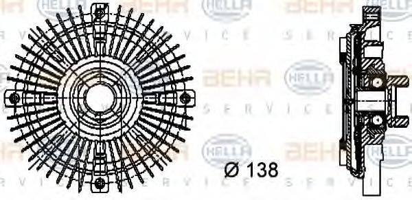 HELLA 8MV376732211 Зчеплення, вентилятор радіатора