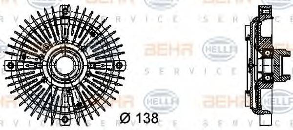 HELLA 8MV376732231 Зчеплення, вентилятор радіатора