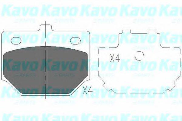 KAVO PARTS KBP1509 Комплект гальмівних колодок, дискове гальмо