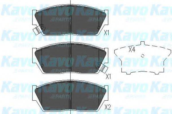 KAVO PARTS KBP2016 Комплект гальмівних колодок, дискове гальмо