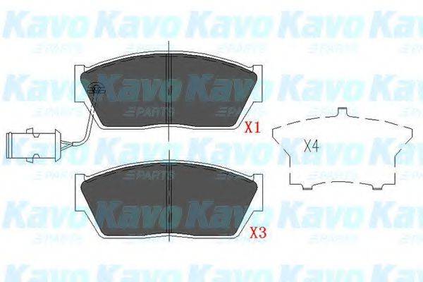 KAVO PARTS KBP2018 Комплект гальмівних колодок, дискове гальмо