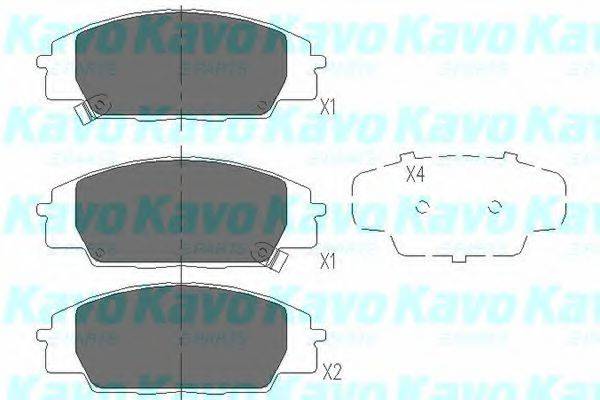 KAVO PARTS KBP2031 Комплект гальмівних колодок, дискове гальмо