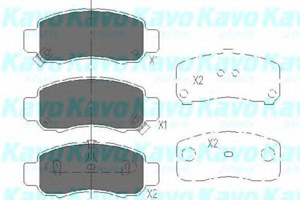 KAVO PARTS KBP2033 Комплект гальмівних колодок, дискове гальмо