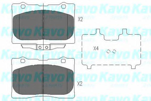 KAVO PARTS KBP2039 Комплект гальмівних колодок, дискове гальмо