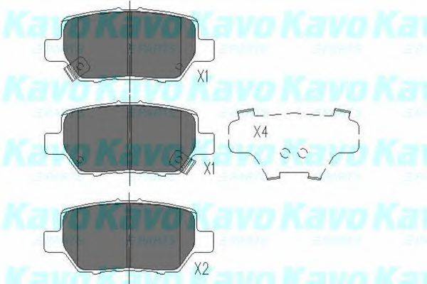 KAVO PARTS KBP2040 Комплект гальмівних колодок, дискове гальмо