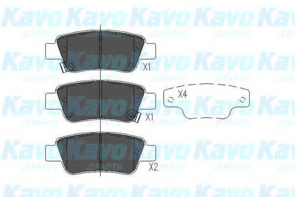 KAVO PARTS KBP2042 Комплект гальмівних колодок, дискове гальмо