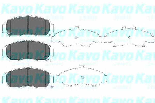 KAVO PARTS KBP2047 Комплект гальмівних колодок, дискове гальмо