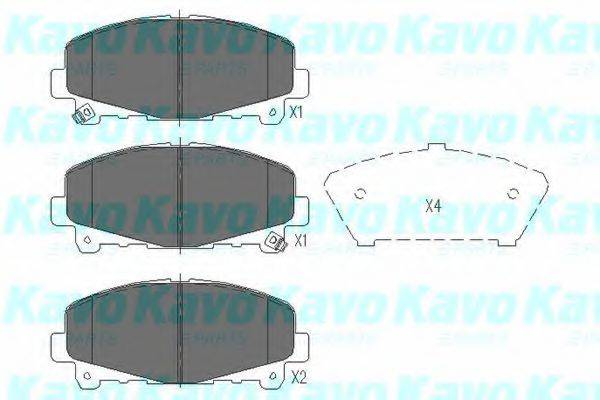 KAVO PARTS KBP2050 Комплект гальмівних колодок, дискове гальмо