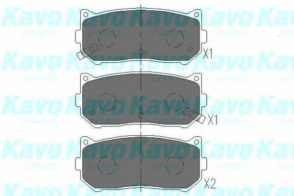 KAVO PARTS KBP4001 Комплект гальмівних колодок, дискове гальмо