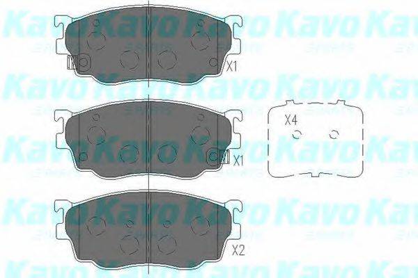 KAVO PARTS KBP4509 Комплект гальмівних колодок, дискове гальмо