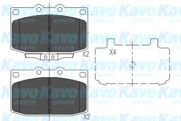 KAVO PARTS KBP4518 Комплект гальмівних колодок, дискове гальмо
