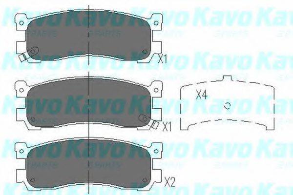 KAVO PARTS KBP4543 Комплект гальмівних колодок, дискове гальмо