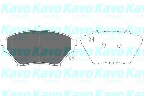 KAVO PARTS KBP4549 Комплект гальмівних колодок, дискове гальмо