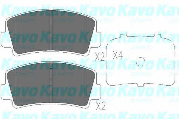 KAVO PARTS KBP4552 Комплект гальмівних колодок, дискове гальмо