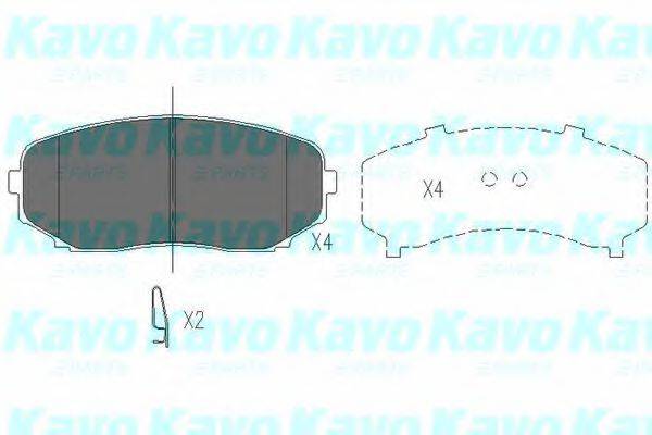 KAVO PARTS KBP4558 Комплект гальмівних колодок, дискове гальмо