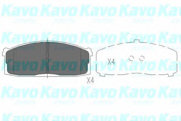 KAVO PARTS KBP6521 Комплект гальмівних колодок, дискове гальмо
