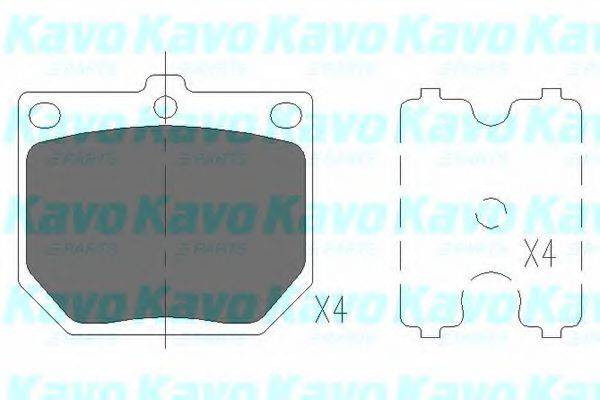 KAVO PARTS KBP6569 Комплект гальмівних колодок, дискове гальмо