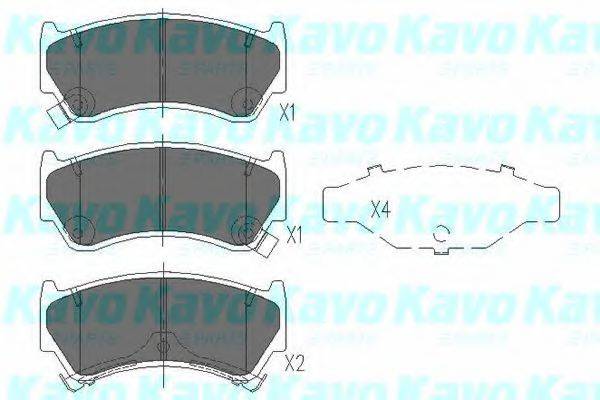 KAVO PARTS KBP6587 Комплект гальмівних колодок, дискове гальмо