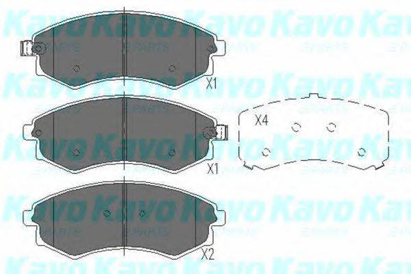 KAVO PARTS KBP7507 Комплект гальмівних колодок, дискове гальмо