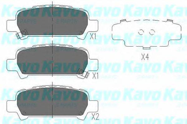 KAVO PARTS KBP8002 Комплект гальмівних колодок, дискове гальмо