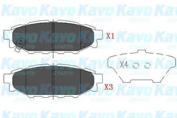 KAVO PARTS KBP8005 Комплект гальмівних колодок, дискове гальмо