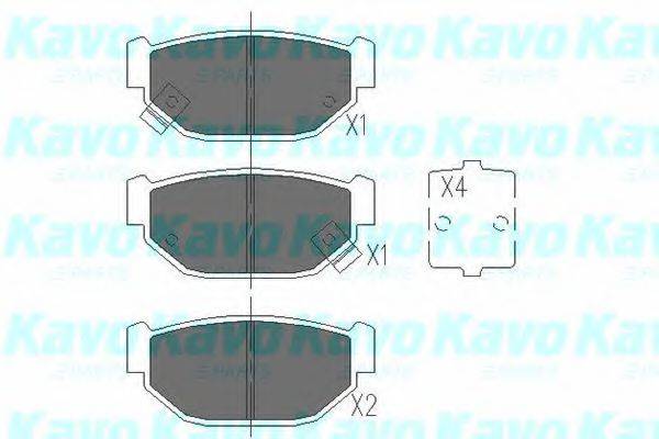 KAVO PARTS KBP8007 Комплект гальмівних колодок, дискове гальмо