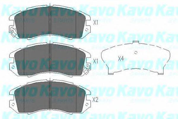 KAVO PARTS KBP8010 Комплект гальмівних колодок, дискове гальмо