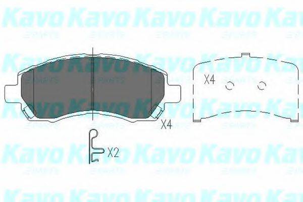 KAVO PARTS KBP8015 Комплект гальмівних колодок, дискове гальмо