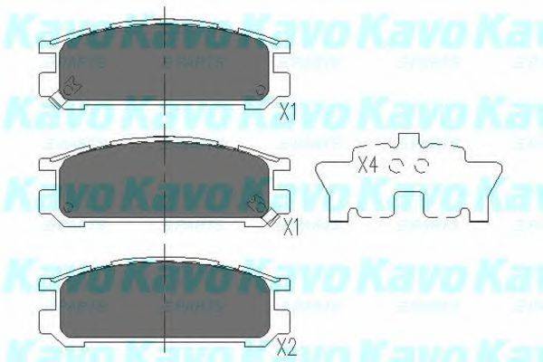 KAVO PARTS KBP8016 Комплект гальмівних колодок, дискове гальмо