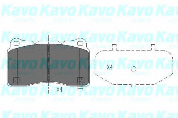 KAVO PARTS KBP8021 Комплект гальмівних колодок, дискове гальмо