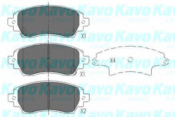 KAVO PARTS KBP9010 Комплект гальмівних колодок, дискове гальмо