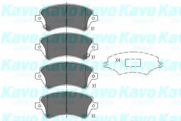KAVO PARTS KBP9012 Комплект гальмівних колодок, дискове гальмо