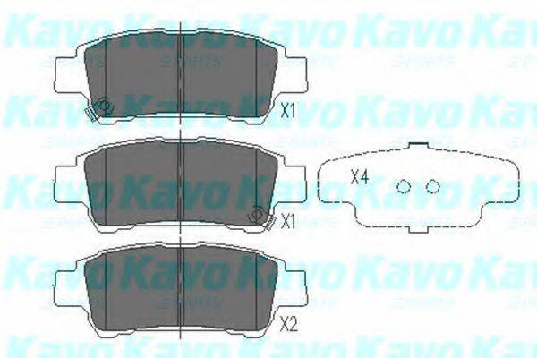 KAVO PARTS KBP9014 Комплект гальмівних колодок, дискове гальмо