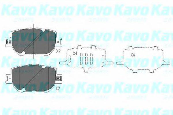 KAVO PARTS KBP9015 Комплект гальмівних колодок, дискове гальмо