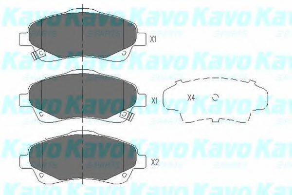 KAVO PARTS KBP9018 Комплект гальмівних колодок, дискове гальмо