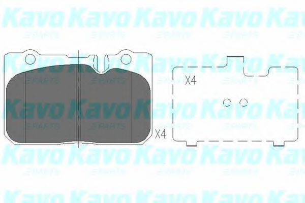 KAVO PARTS KBP9053 Комплект гальмівних колодок, дискове гальмо