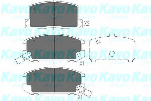 KAVO PARTS KBP9057 Комплект гальмівних колодок, дискове гальмо