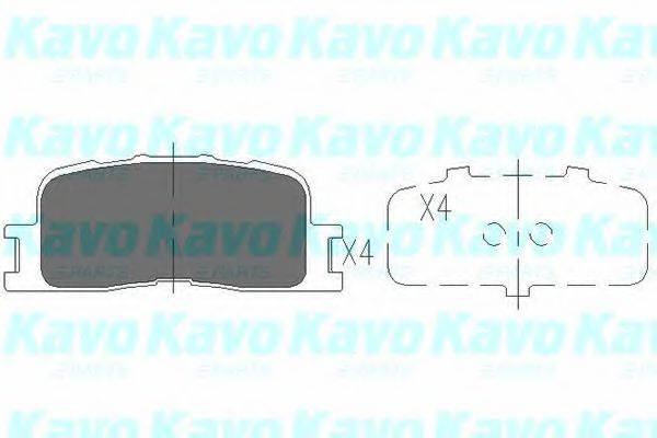 KAVO PARTS KBP9077 Комплект гальмівних колодок, дискове гальмо