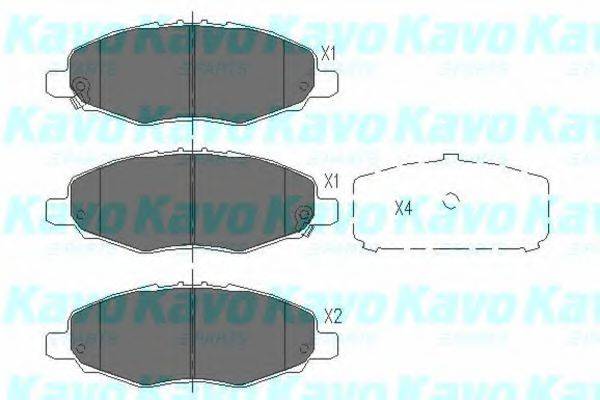 KAVO PARTS KBP9093 Комплект гальмівних колодок, дискове гальмо