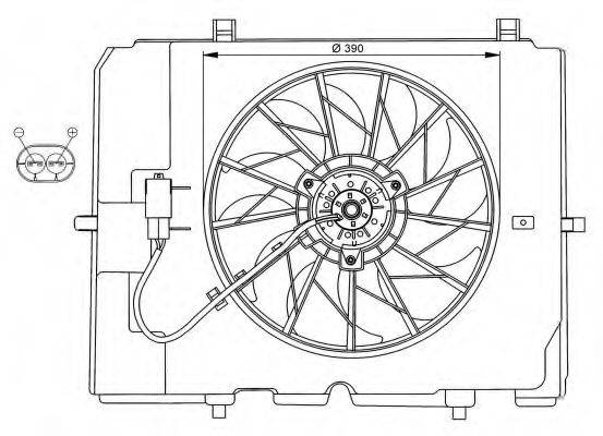 NRF 47067 Вентилятор, охолодження двигуна