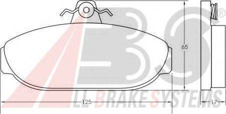 A.B.S. 36505 Комплект гальмівних колодок, дискове гальмо