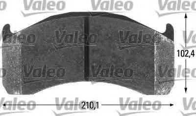 VALEO 541702 Комплект гальмівних колодок, дискове гальмо