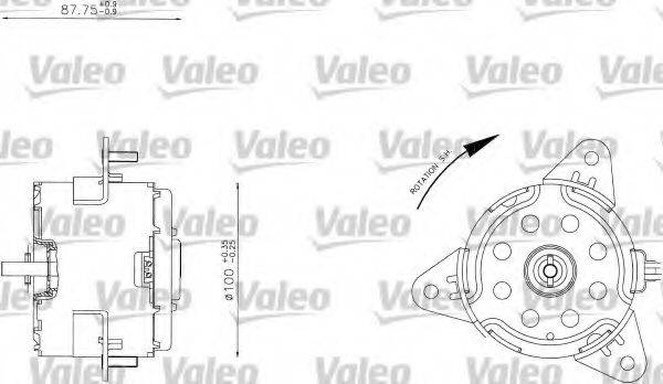 VALEO 698343 Електродвигун, вентилятор радіатора